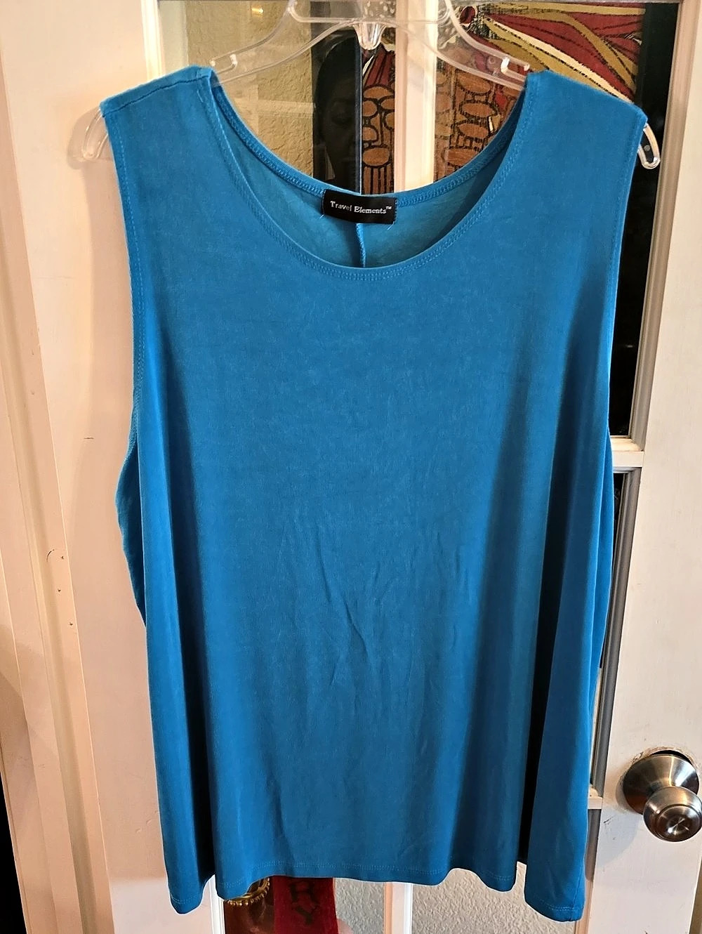 Travel Elements Sleeveless tank top Blue Size 2X